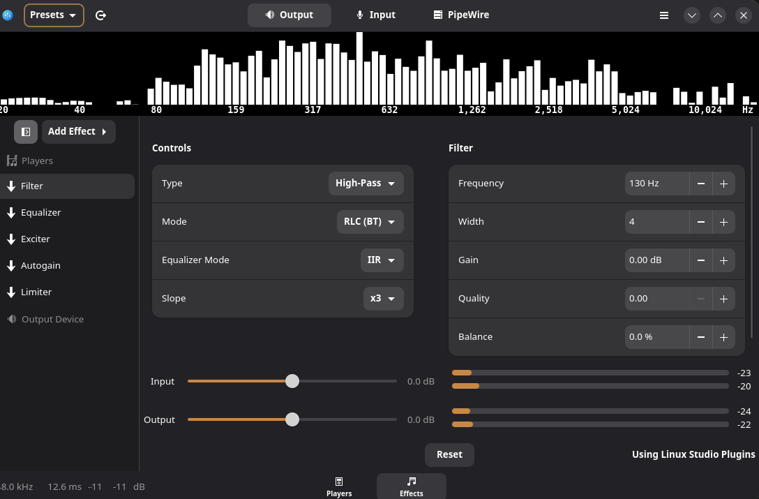 Improving Acer laptop sound with EasyEffects